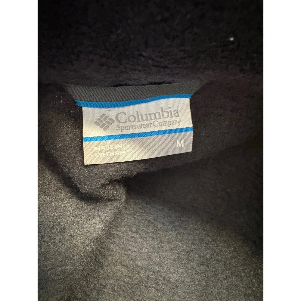 Columbia Flattop Ridge Men's Medium Gray Fleece Full Zip Vest Zipper Pockets